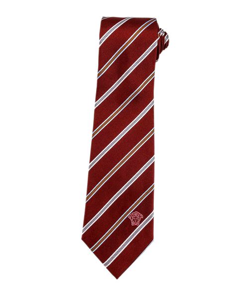 versace red striped tie|Versace ties for men.